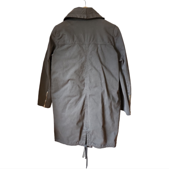 TYLI Italy Two-Layer Chain Rhinestone Detail Gray Coat - Picture 3 of 13